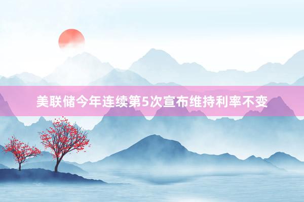 美联储今年连续第5次宣布维持利率不变
