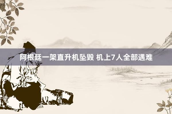 阿根廷一架直升机坠毁 机上7人全部遇难
