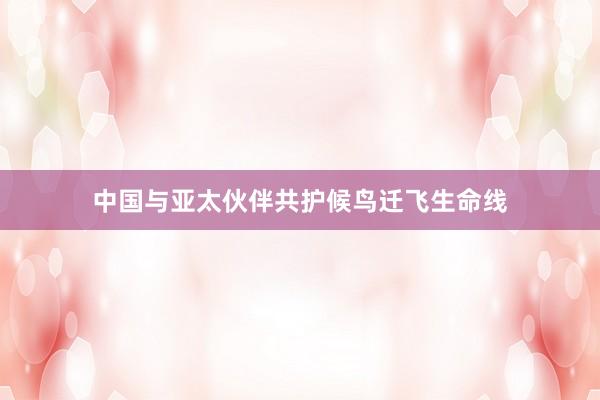 中国与亚太伙伴共护候鸟迁飞生命线