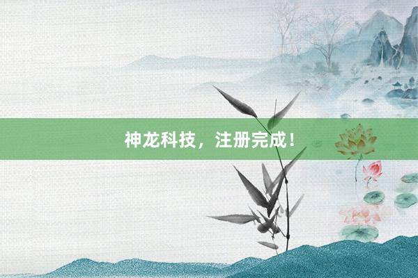 神龙科技，注册完成！