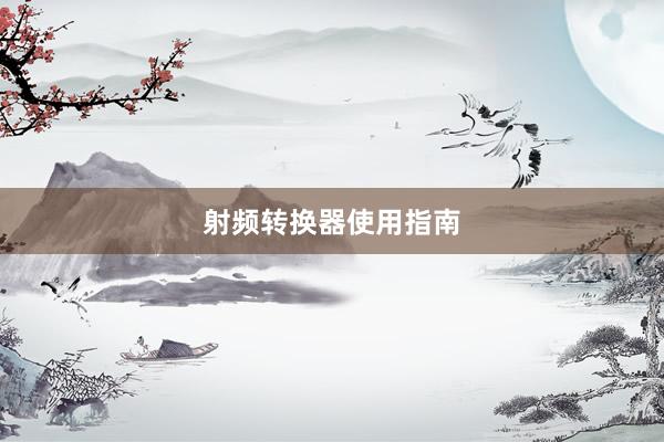 射频转换器使用指南