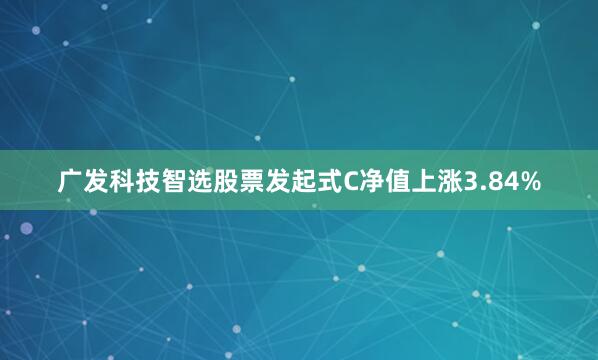 广发科技智选股票发起式C净值上涨3.84%