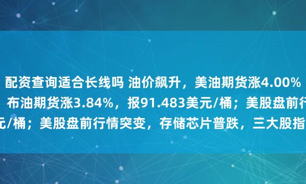 配资查询适合长线吗 油价飙升，美油期货涨4.00%，报86.735美元/桶；布油期货涨3.84%，报91.483美元/桶；美股盘前行情突变，存储芯片普跌，三大股指期货齐下跌