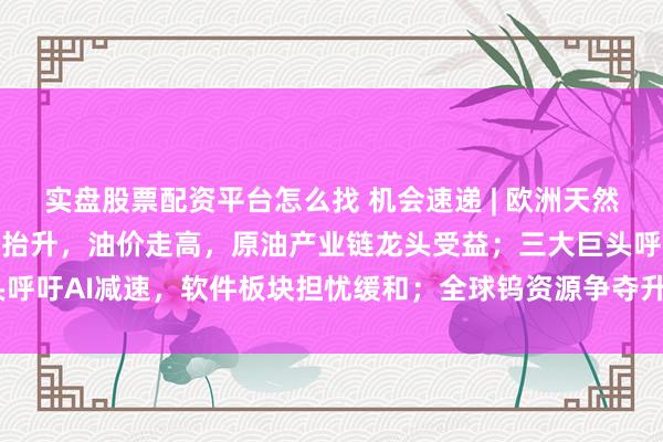 实盘股票配资平台怎么找 机会速递 | 欧洲天然气补库承压，气价中枢望抬升，油价走高，原油产业链龙头受益；三大巨头呼吁AI减速，软件板块担忧缓和；全球钨资源争夺升温，钨价两年飙涨9倍